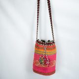 Accessory Purse Franco 100% Peruvian Sheep wool Handmade Pink Women
