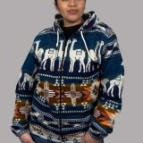 Jacket Cotton wool 100% Peruvian alpaca Handmade Unisex