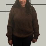 Pullover Sweater Zuri Brown 100% Peruvian alpaca Handmade Women's