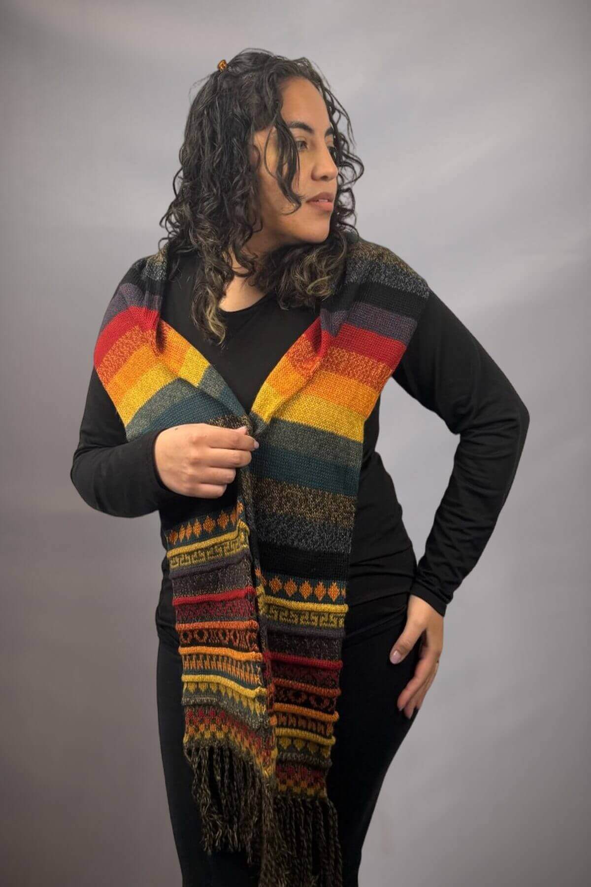 Alpaca wool Scarf 100% Peruvian alpaca Handmade Unisex