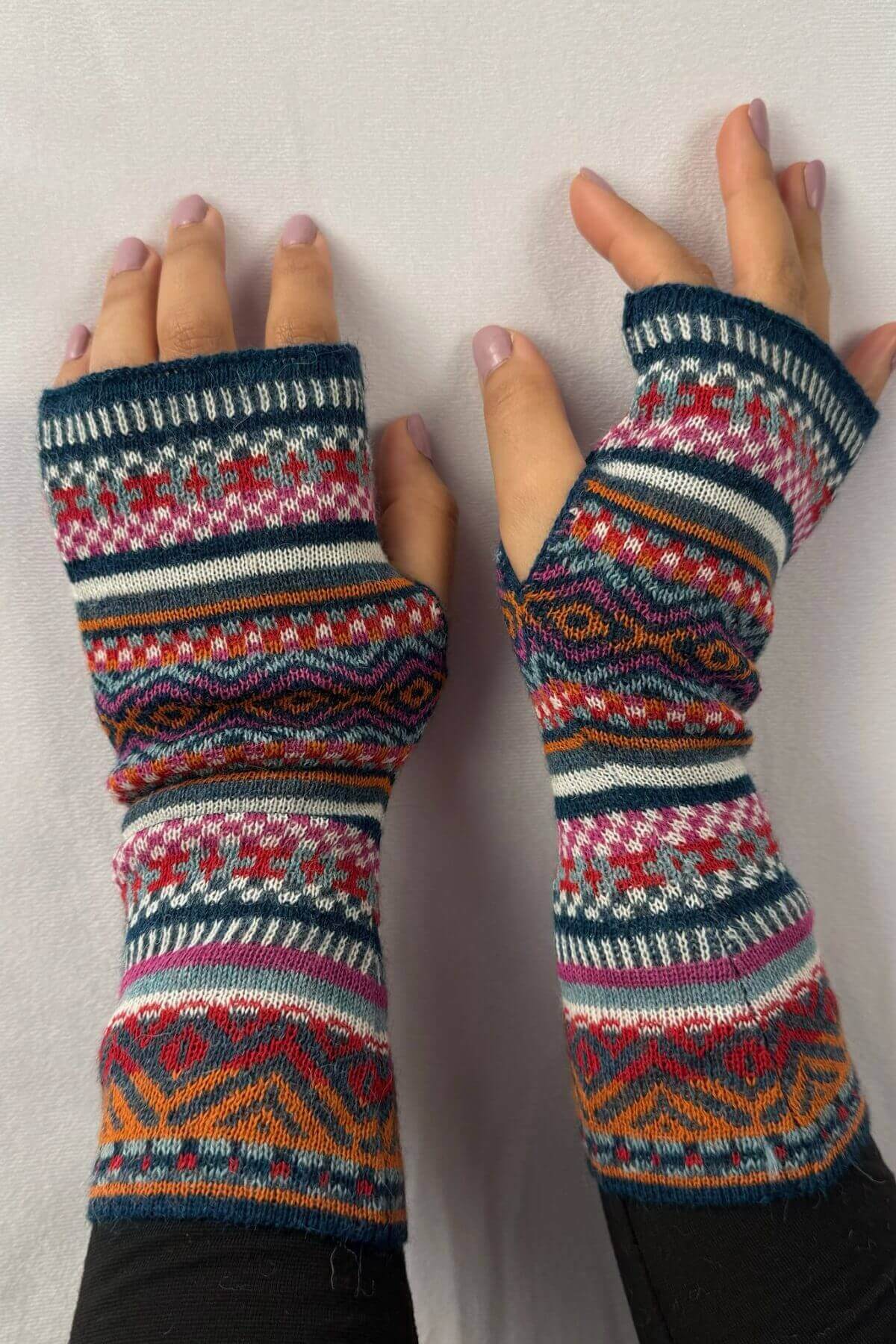 Gloves 100% Peruvian alpaca wool Handmade Women's