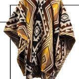 Poncho Cuzco wool Yellow 100% Peruvian alpaca Handmade Unisex