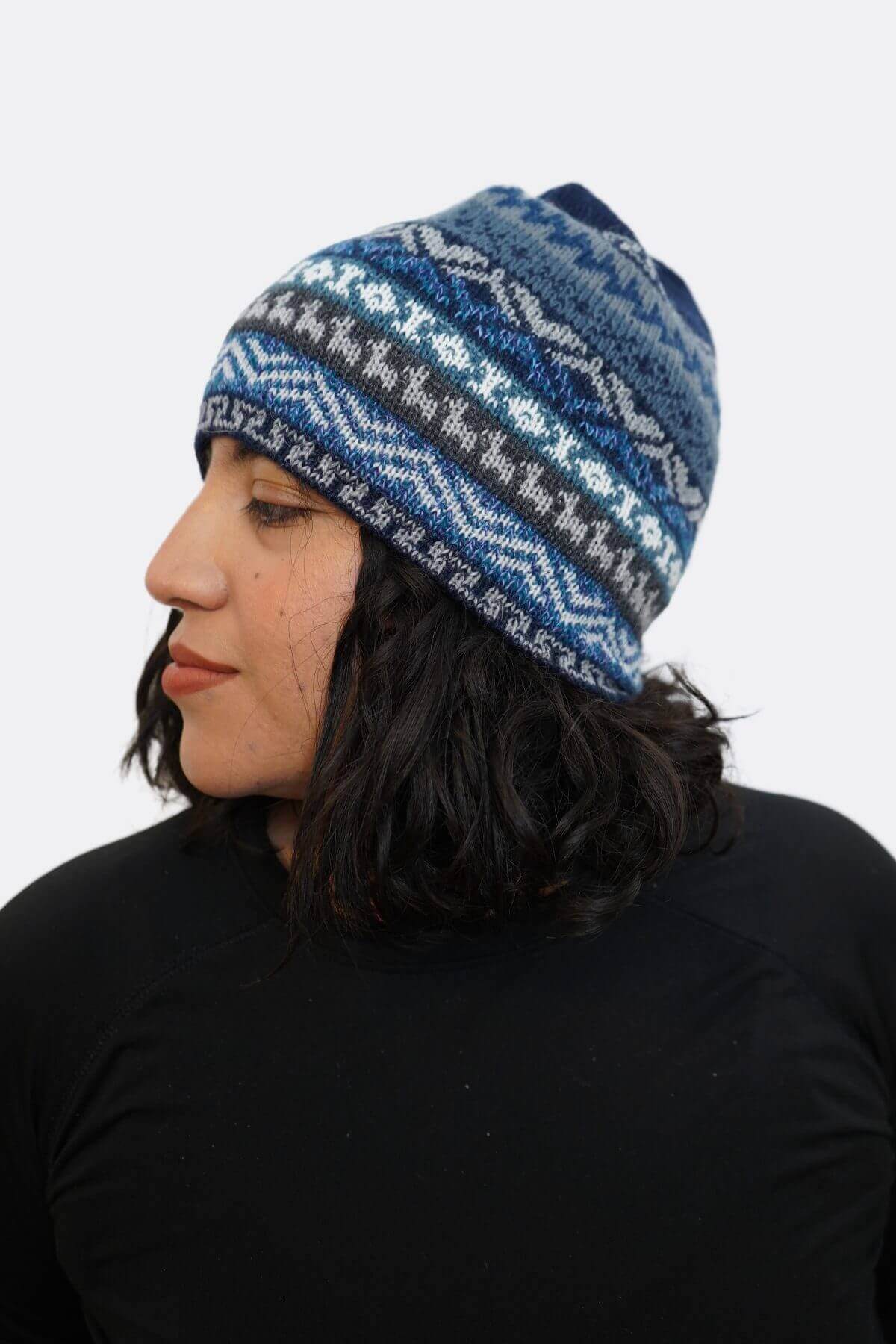 Beanie Hat 100% Peruvian alpaca wool Handmade Unisex