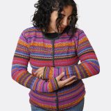 Baby alpaca Sumaq cardigan front view - arms crossed comfortable fit