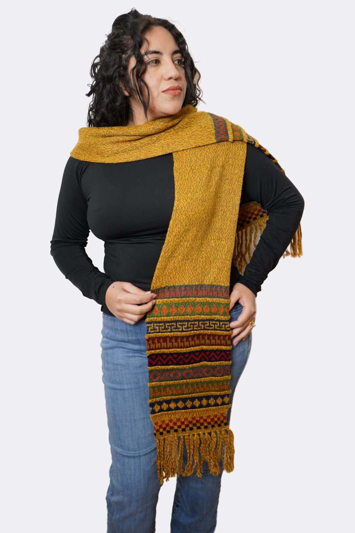 Alpaca wool Scarf 100% Peruvian alpaca Handmade Unisex